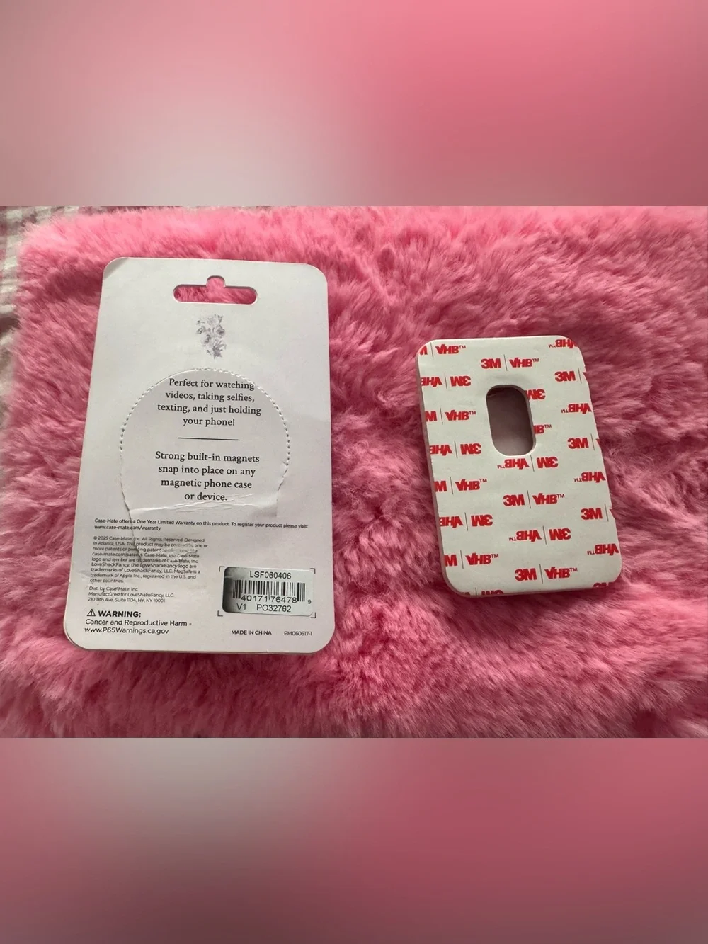 LoveShackFancy pink bow card wallet magnetic & Lilac Bow Phone Grip